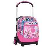 Zaino Trolley Flex 3Wd Yub Magishade, 42 x 56 x 34 cm - Rosa