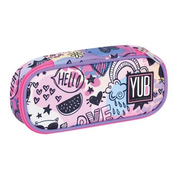 Astuccio Bustina Round Plus Yub Magishade, 23 x 10 x 5,5 cm - Rosa con scritte  Yub 2025 | Libraccio.it