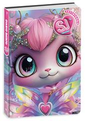 Diario Agenda 10 mesi 2025/26, Dat Sj Gang Cartotecnica Animali Girl, 13,6 x 18,3 x cm - gatto rosa