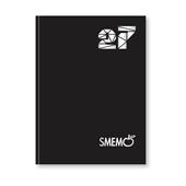 Diario 2026/2027 Smemoranda 16 mesi Lite, 12x16,5 nera, logo argento
