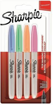 Pennarello indelebile Sharpie Fine Colori Assortiti - Blister da 4