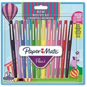 Penna Papermate Flair-Nylon Carnival 12 Colori Assortiti