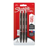 Sharpie S-Gel, Penne gel, Punta media (0,7 mm), Inchiostro nero, rosso e blu, Confezione da 3