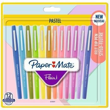 Penna Flair Nylon Pastel punta fibra M 1.1. Confezione da 12  Papermate 2021 | Libraccio.it