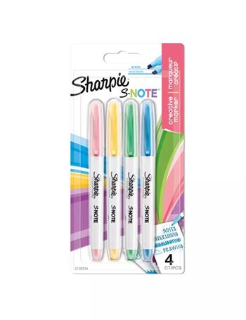 Pennarello Sharpie S-Note Creative Marker punta scalpello. Confezione da 4  Sharpie 2021 | Libraccio.it