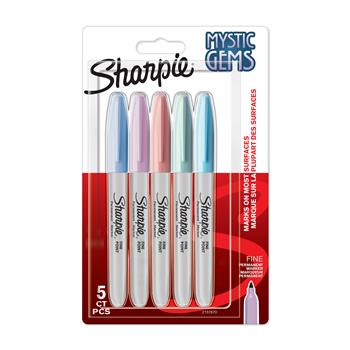 Pennarelli indelebili Sharpie Mystic Gems. Punta fine per dettagli decisi. Colori assortiti. 5 pennarelli  Sharpie 2024 | Libraccio.it