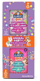 Elmer's Gue - slime gi&#224; fatto - Confezione "Party" contenente 2 barattoli