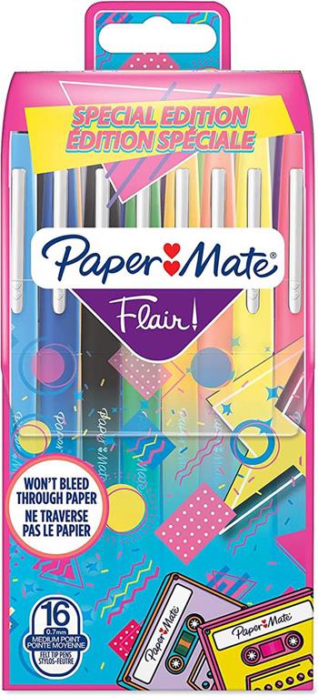 Penna FLAIR/NYLON versione "RETRO" in Wallet da 16 colori  Paper Mate 2023 | Libraccio.it