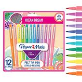Paper Mate Flair penna, punta media da 1,1 mm. Colori vivaci assortiti, blister da 12 pz. Flair-Nylon