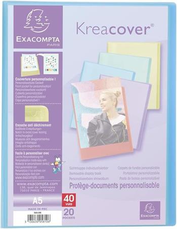 Portalistino A5 20 buste KREACOVER PASTEL  Exacompta 2022 | Libraccio.it