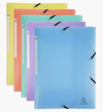 Cartella con elastico 3 lembi in polipropilene Chromaline Pastel, A4, Colori assortiti  Exacompta 2021 | Libraccio.it