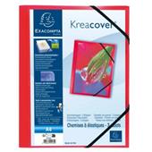 Cartella 3 lembi personalizzabile con elastici Kreacover in Ppl traslucido 500 micron