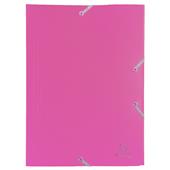 Cartelletta 3 lembi Opaca Exacompta in PPL Fucsia con Elastico