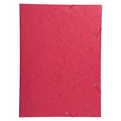 Cartella 3 lembi con elastici in cartoncino lustré 600 g/mq - A3 (32x44cm) rosso
