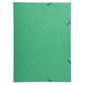 Cartella 3 lembi con elastici in cartoncino lustré 600 g/mq - A3 (32x44cm) verde