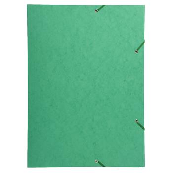 Cartella 3 lembi con elastici in cartoncino lustré 600 g/mq - A3 (32x44cm) verde  Exacompta 2026 | Libraccio.it