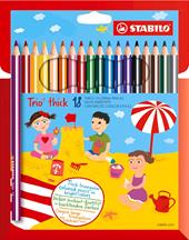Matita colorata triangolare STABILO Trio thick Astuccio da 18 Colori assortiti