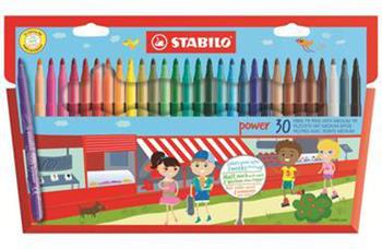 Pennarelli STABILO power. Confezione in cartone 30 colori  Stabilo 2018 | Libraccio.it