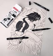 Pin fineliner confezioni artistiche 5pz assortiti- versione manga shonen
