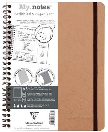 Quaderno spiralato Age Bag, My.Notes 16x21 marg.stacc. 60F DOT Cognac  Clairefontaine 2024 | Libraccio.it