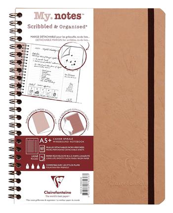 Quaderno spiralato Age Bag, My.Notes 16x21 marg.stacc. 60F Rig. Cognac  Clairefontaine 2024 | Libraccio.it