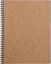 Age Bag Taccuino A4 + spiralato 22,5x29,7cm, 160 pagine, 4 fori a quadretti 5x5 Cognac