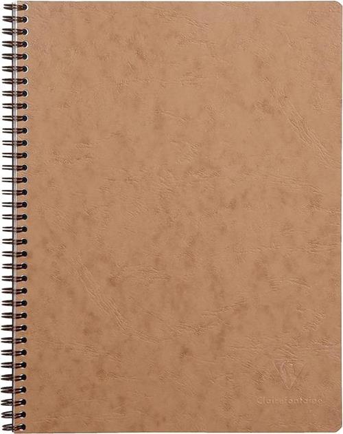 Age Bag Taccuino A4 + spiralato 22,5x29,7cm, 160 pagine, 4 fori a righe  Cognac