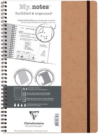 Quaderno spiralato Age Bag, My.Notes 21x29,7 marg.stacc 60F DOT Cognac  Clairefontaine 2024 | Libraccio.it