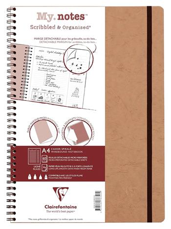 Quaderno spiralato Age Bag, My.Notes 21x29,7 marg.stacc 60F Rig. Cognac  Clairefontaine 2024 | Libraccio.it