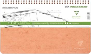 Taccuino spiralato Age Bag, My.Weekly Planner 29,7x17cm 60F pre-stamp. Stacc Cognac  Clairefontaine 2024 | Libraccio.it