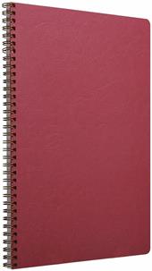 Quaderno Age Bag con spirale extra large a righe con margine. Rosso ciliegia