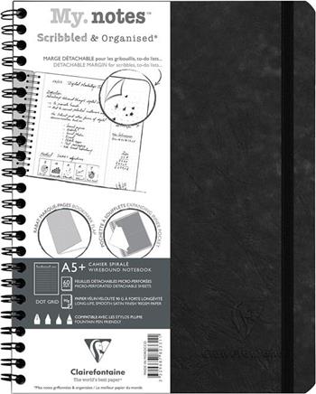 Quaderno spiralato Age Bag, My.Notes 16x21 marg.stacc. 60F DOT Nero  Clairefontaine 2024 | Libraccio.it
