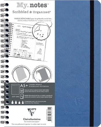 Quaderno spiralato Age Bag, My.Notes 16x21 marg.stacc. 60F DOT Blu  Clairefontaine 2024 | Libraccio.it