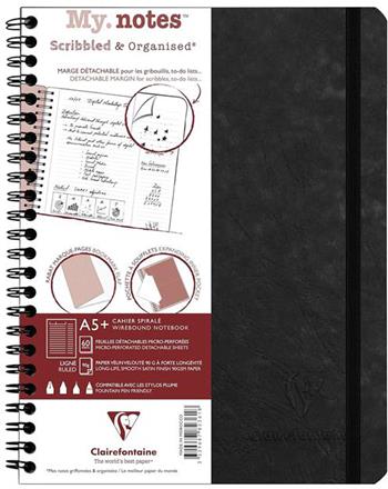 Quaderno spiralato Age Bag, My.Notes 16x21 marg.stacc. 60F Rig. Nero  Clairefontaine 2024 | Libraccio.it