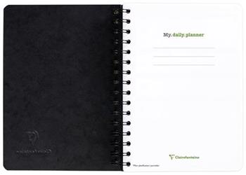 Taccuino spiralato Age Bag, My.Daily Planner 14,8x21cm 125F pre-stamp.stacc. Nero  Clairefontaine 2024 | Libraccio.it