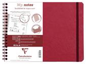 Quaderno spiralato Age Bag, My.Notes 25x19 marg.stacc 60F Rig. Rosso