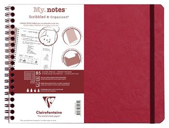 Quaderno spiralato Age Bag, My.Notes 25x19 marg.stacc 60F Rig. Rosso  Clairefontaine 2024 | Libraccio.it