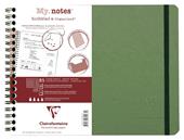 Quaderno spiralato Age Bag, My.Notes 25x19 marg.stacc 60F Rig. Verde