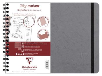 Quaderno spiralato Age Bag, My.Notes 25x19 marg.stacc 60F Rig. Grigio  Clairefontaine 2024 | Libraccio.it