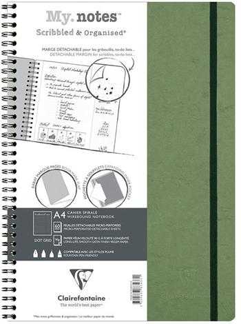Quaderno spiralato Age Bag, My.Notes 21x29,7 marg.stacc 60F DOT Verde  Clairefontaine 2024 | Libraccio.it