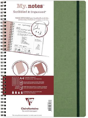 Quaderno spiralato Age Bag, My.Notes 21x29,7 marg.stacc 60F Rig. Verde  Clairefontaine 2024 | Libraccio.it
