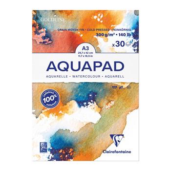 Aquapad Maxi Blocco A3 30 fogli 300 g grana medio fine bianco  Clairefontaine 2026 | Libraccio.it