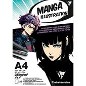 Blocco collato Manga Illustrations A4 20 fogli 250 g
