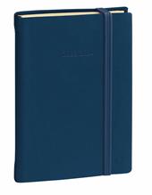 Agenda Quo Vadis EUROTEXTAGENDA 2025-2026, 12 Mesi, giornaliera, Silk Blu+Elast, multilingue, Aug/Jul - 12 x 17 cm