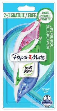 Corrrettore a nastro Papermate Dryline Grip 8,5 mm x 5 mm - Blister da 3  Papermate 2020 | Libraccio.it