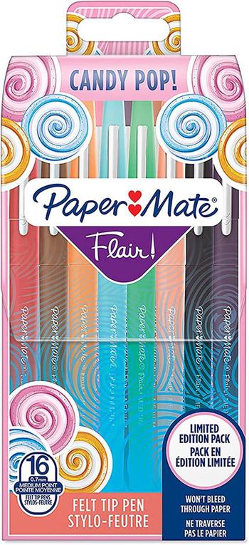 Penna FLAIR/NYLON versione "CANDY POP" in Wallet 16 colori  Paper Mate 2023 | Libraccio.it