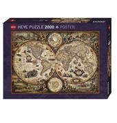 Puzzle 2000 pz - Vintage World, Map Art