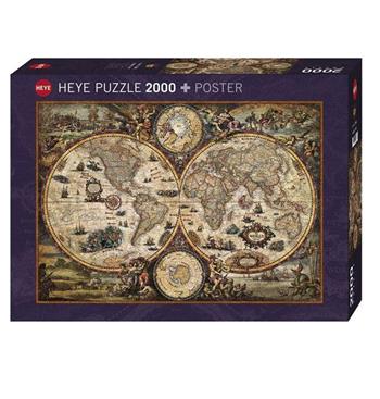Puzzle 2000 pz - Vintage World, Map Art  Heye 2023 | Libraccio.it