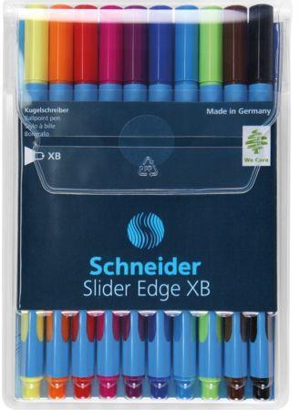 Penne a sfera Schneider Slider Edge XB. Astuccio Stand 10 colori Schneider  2019