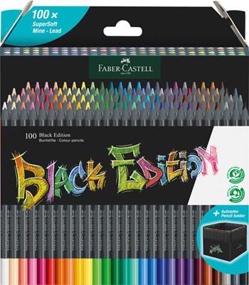 Astuccio cartone da 100 matite colorate triangolari Black Edition  Faber-Castell 2024 | Libraccio.it